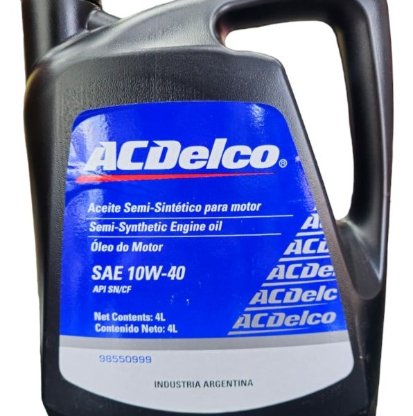 Aceote 10w40 Acdelco Semi Sintetico 4 Litros