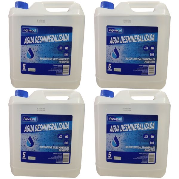 Agua Desmineralizada Ph Neutro Sin Sales Minerales 20 Litros