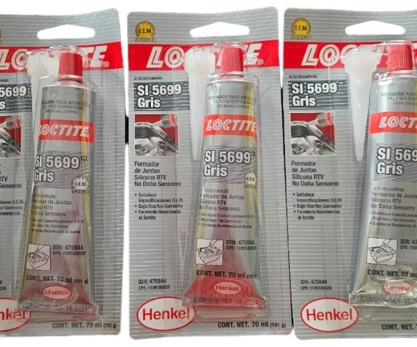 3 Silicona Loctite Gris , Sellado Motor Juntas Empaques Etc