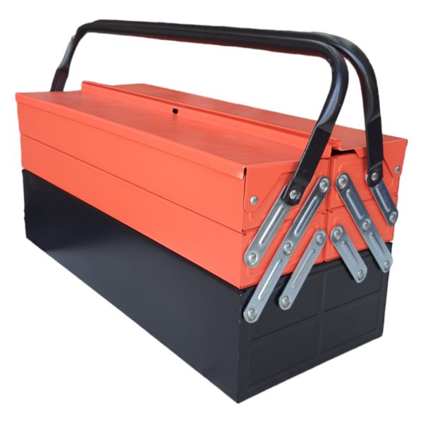 Caja Herramienta Metálica Articulada 3 Niveles 5 Divisiones