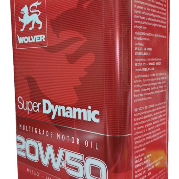 Aceite Wolver 20w50 Multigrade Oil Superdynamic 4lt