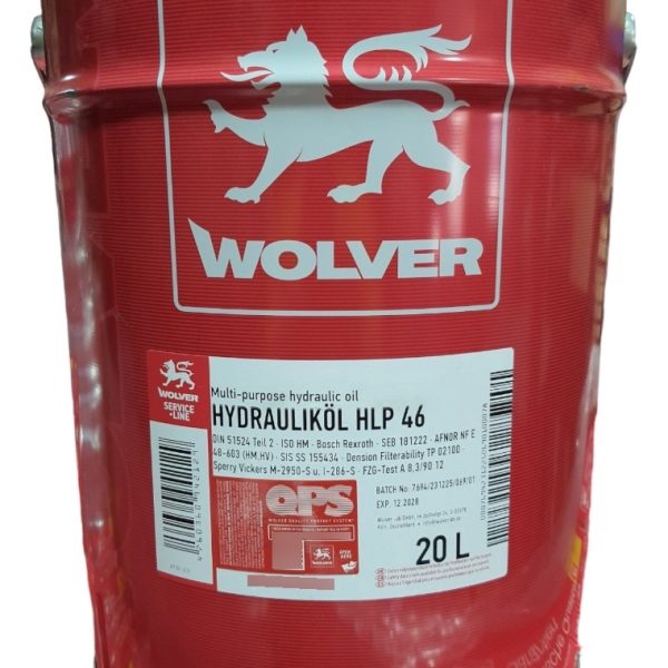 Aceite Hidraulico Hlp 46 Iso 46 Wolver Aleman 20 Litros